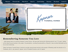 Tablet Screenshot of kepnerfuneral.com